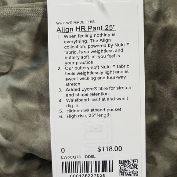 NWT Lululemon Align HR Pant 25” - Picture 4 of 4